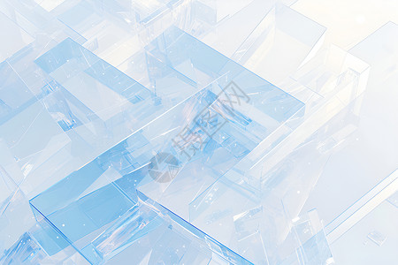 质感材质冰与透明材质背景插画