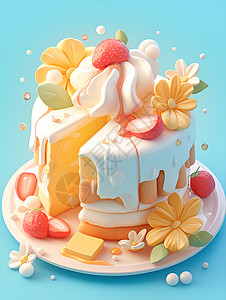 美轮美奂的蛋糕背景图片