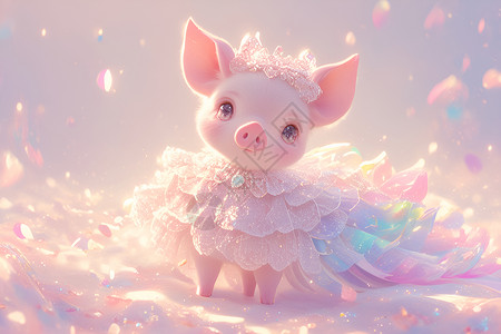 梦幻的小猪宝宝背景图片