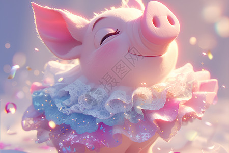 欢乐的小猪背景图片