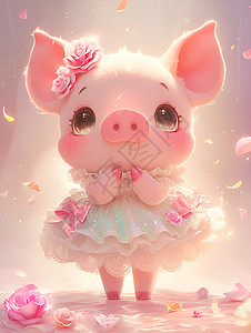 跳舞的小猪背景图片