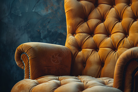 奢华质感的棕色扶手椅背景图片