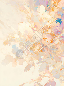 抽象色彩的花背景图片