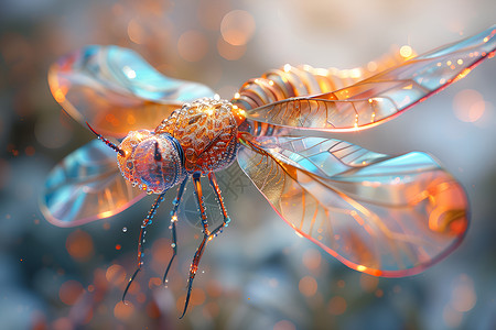 奇幻玻璃蜻蜓高清图片