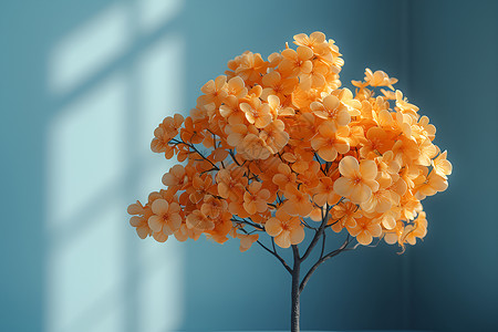 清雅芳香的桂花背景图片