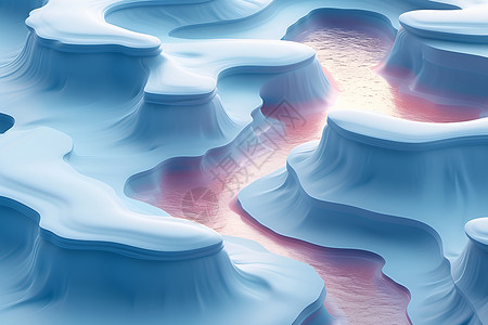 冰雪世界的抽象背景背景图片