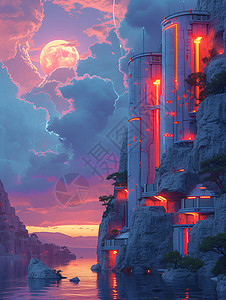 迷幻之城背景图片