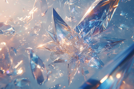 冰晶钻石背景背景图片