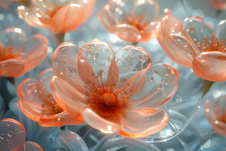 浮水花束背景图片