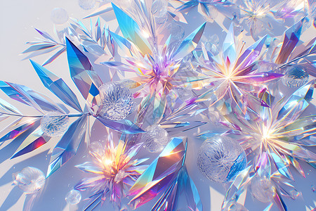 水晶立方的艺术构图背景图片