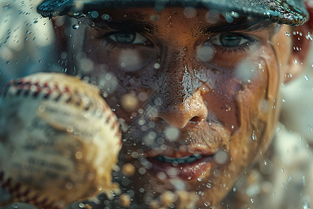 热血夏日棒球员背景图片