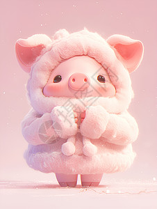 粉色小猪背景图片