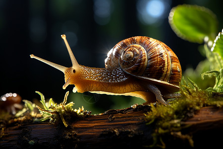 一只蜗牛背景图片