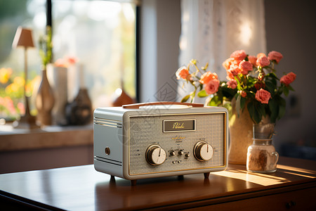 复古的收音机背景图片