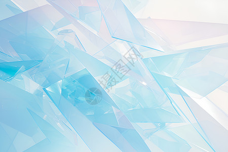 蓝白水晶方块壁纸背景图片