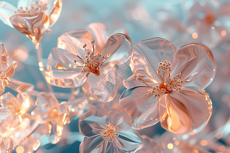 梦幻玻璃花束背景图片