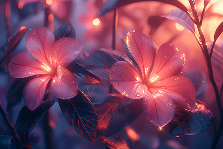迷幻花卉背景图片