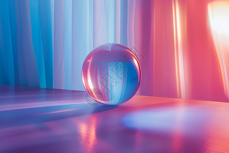 五彩斑斓的玻璃球背景图片