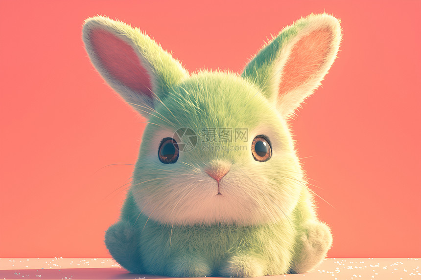 绿色兔子图片