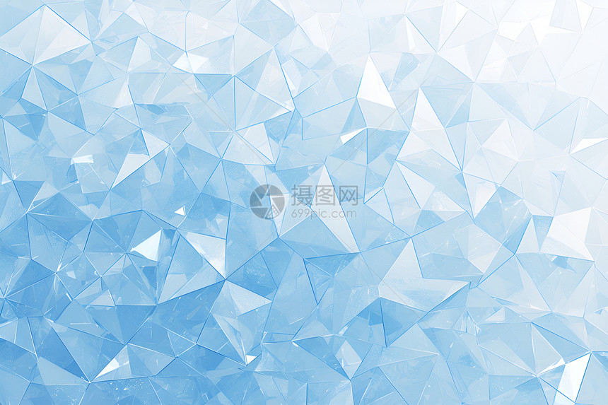 蓝色抽象水晶质感壁纸图片