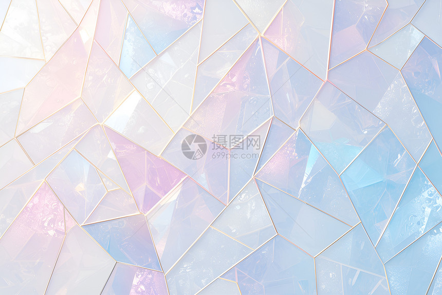 蓝粉色水晶方块壁纸图片