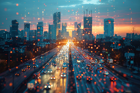 城市交通科技智慧城市交通设计图片