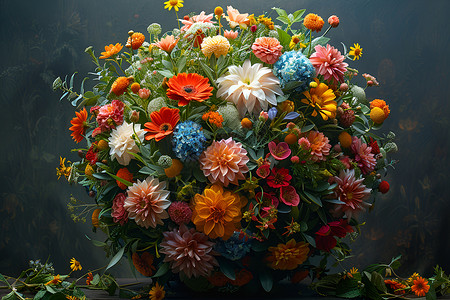 多彩多样花卉背景图片