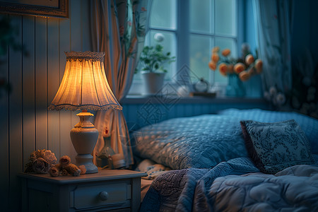 浪漫温馨的卧室背景图片