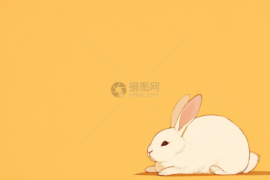 兔子的午后憩息图片