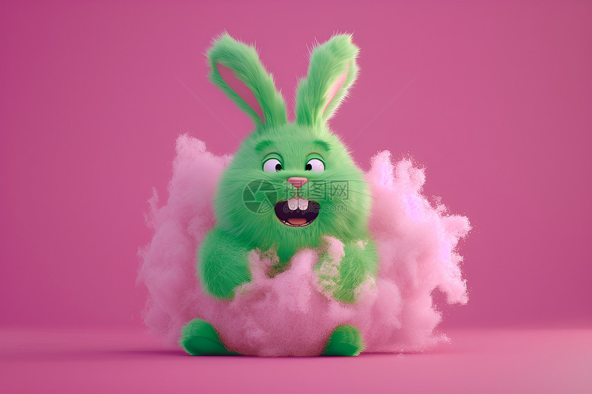 棉花糖小兔子图片