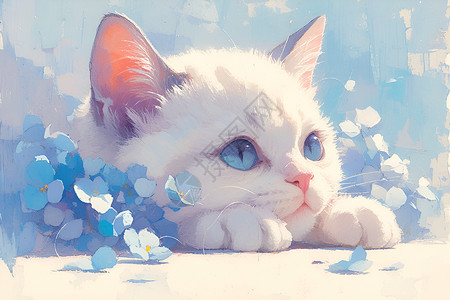 梦幻英短猫背景图片