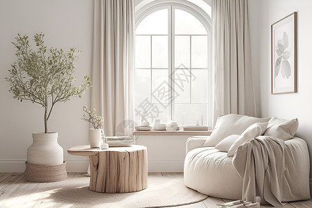 简化风格的客厅背景图片