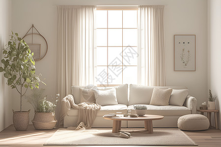 温馨宁静的客厅背景图片