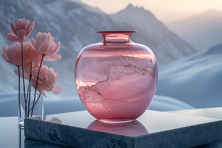 紫罗兰花瓶背景图片