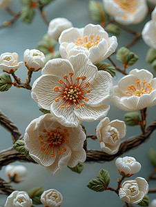 典雅的花卉艺术品背景图片
