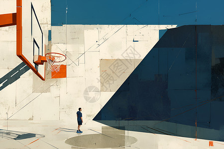篮球场里的男人背景图片