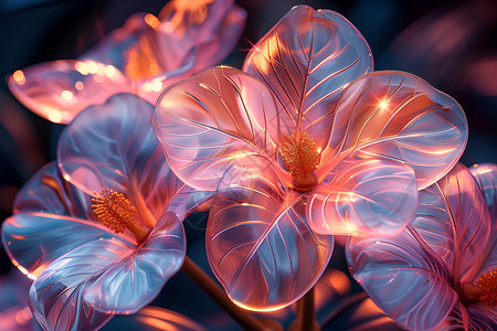闪亮的玻璃植物背景图片