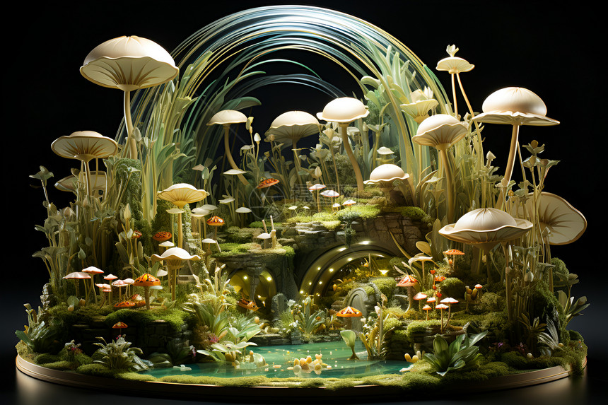 设计的蘑菇艺术品图片