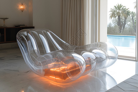 气垫素材透明气垫躺椅设计图片