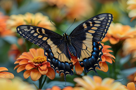 五彩缤纷的蝴蝶背景图片