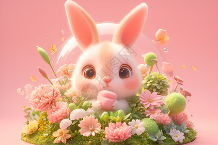 兔子欢乐梦幻兔子高清图片