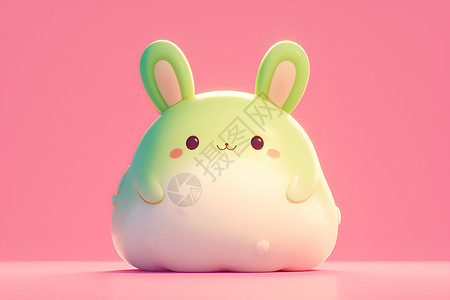粉色棉花兔背景图片