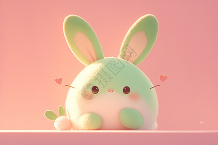 小兔子擦汗表情小兔子快乐表情插画