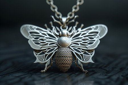 可爱的蜜蜂项链背景图片