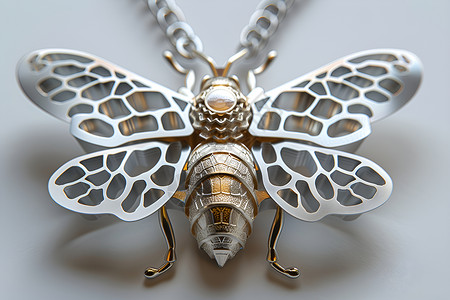 漂亮的蜜蜂项链背景图片