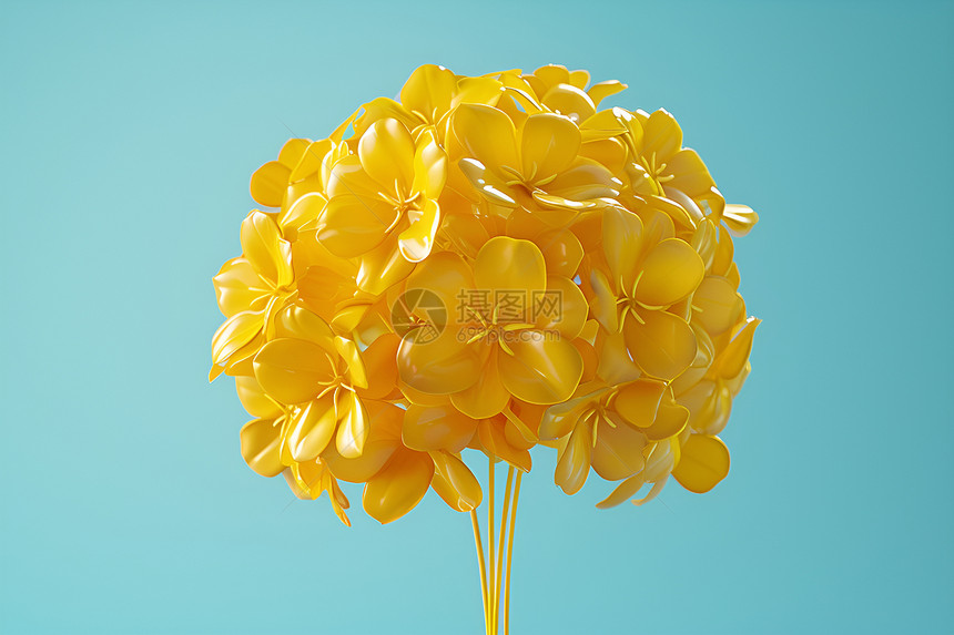黄色塑料黄花图片