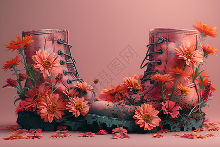 梦幻花园的靴子背景图片