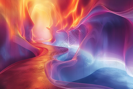 彩色的隧道背景图片