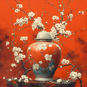 亚洲花瓶背景图片