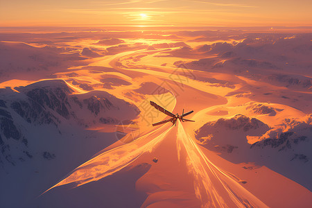 北极迷人的光芒背景图片